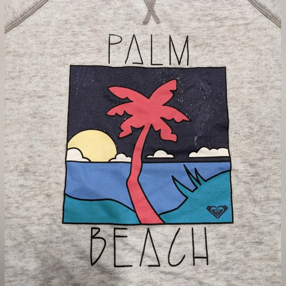 Roxy Gray Sweatshirt Palm Beach - Picture 3 of 7